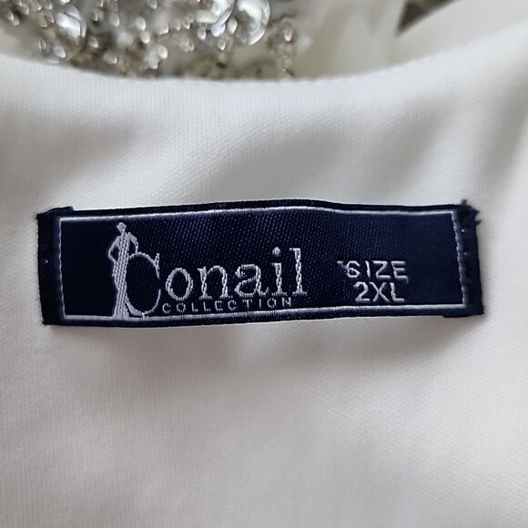 Conail Coco Women Ruched Waist Rhinestone Casual Tulle Long Dress - Picture 10 of 16